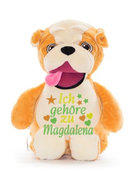 Hund Kuscheltier bestickt mit Namen